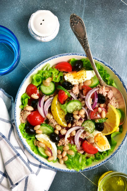 istock Tuna salad with vegetables and white bean 863924906