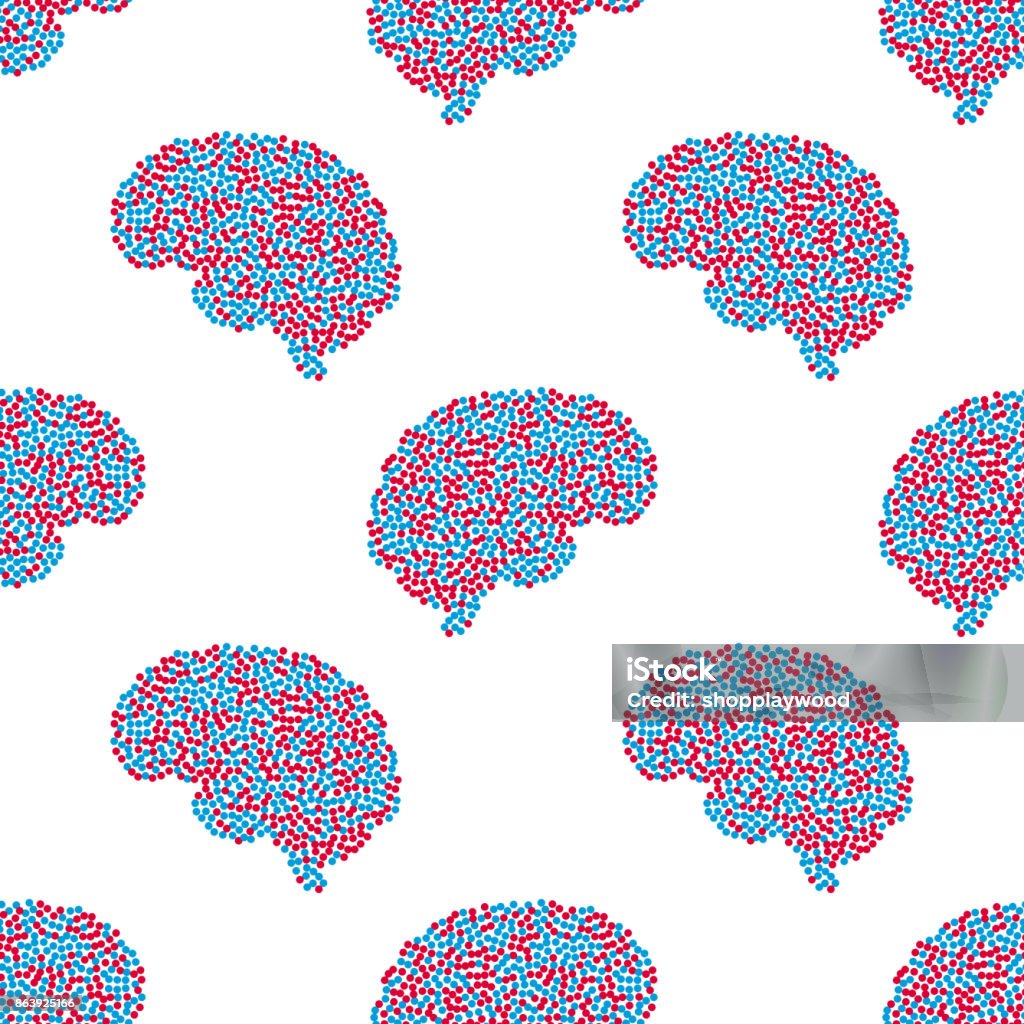 Rbrain Pattern Seamless Vector Pattern Of The Brain Stock Illustration - Download ...