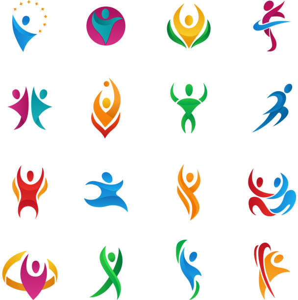 Abstract vector people silhouette teams and groups human figure shapes  icons concept design graphic characters set vector illustration Abstract vector people silhouette teams and groups human figure shapes  icons concept design graphic characters set vector illustration. dance logo stock illustrations