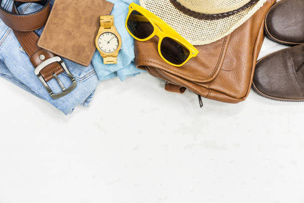 istock Top view summer vintage clothes 863937956