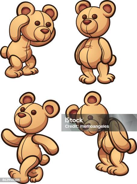 Teddy Bear Stock Illustration - Download Image Now - Bear, Cartoon,  Characters - iStock