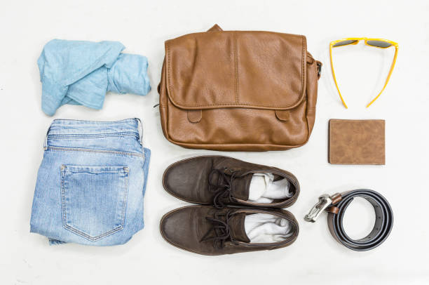 istock Top view summer vintage clothes 863951384