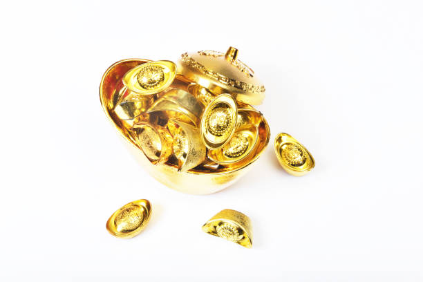 istock Yuan Bao - Chinese gold sycee 863952086