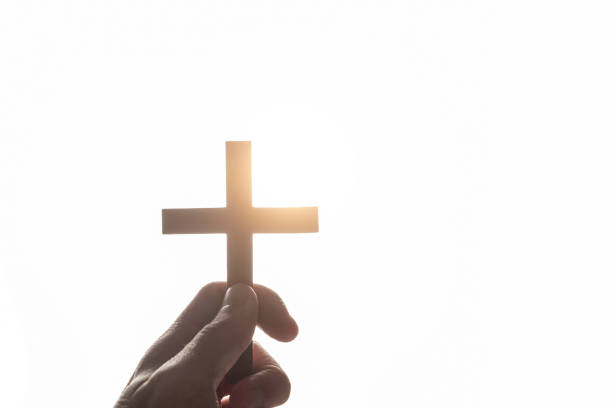 istock Vintage hand of a Christian man 863958148