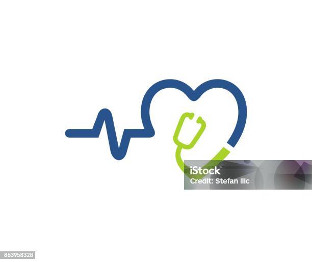 Stéthoscope Icône Vecteurs libres de droits et plus d'images vectorielles de Logo - Logo, Santé et médecine, Rythme cardiaque