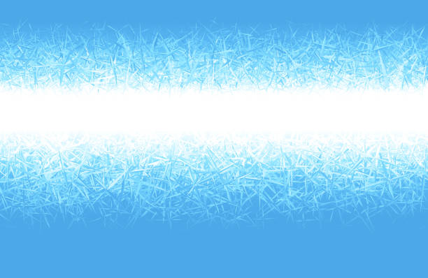 zimowe niebieskie mrozy z kopią miejsca - kryształ lodu stock illustrations