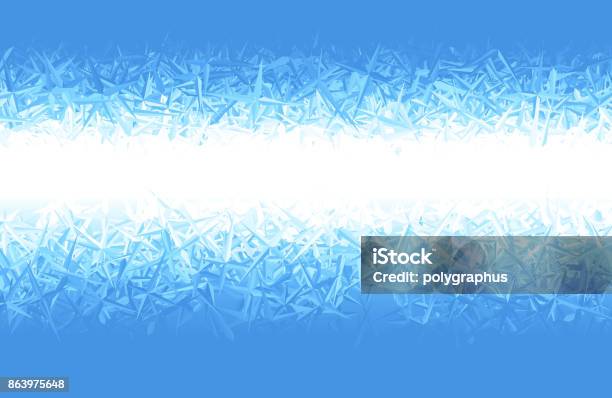 Winter Blue Frost Background With Copy Space Stock Illustration - Download Image Now - Frost, Ice, Ice Crystal