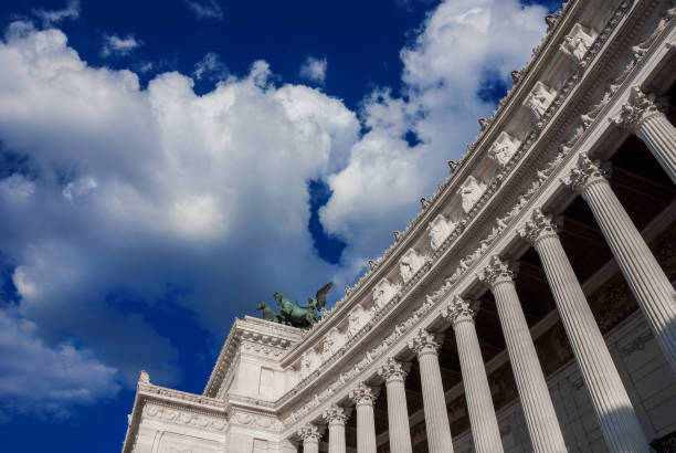 istock Vittoriano monumental colonnade with clouds 863977750
