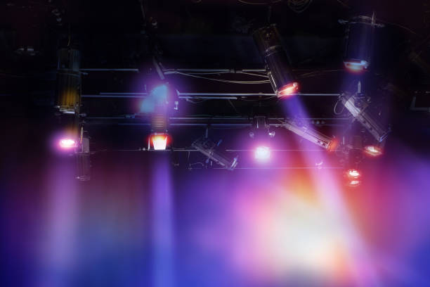 istock set of light hanging in television studio. 863980538