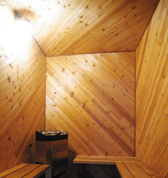 istock Small and personal hot sauna at home 864001502