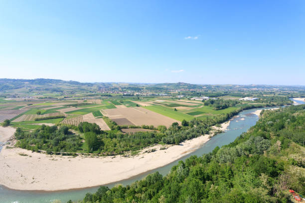 istock Tanaro river view from Langhe, Italy 864001532