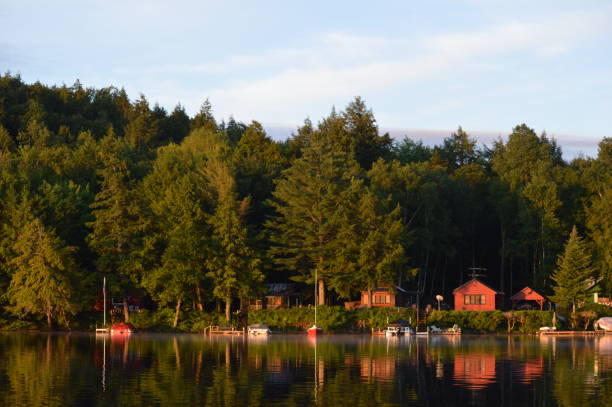 istock Cabin Coastline on Saranac Lake 864005128