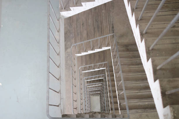 istock Security stairs in a building. Safety concept 864029710