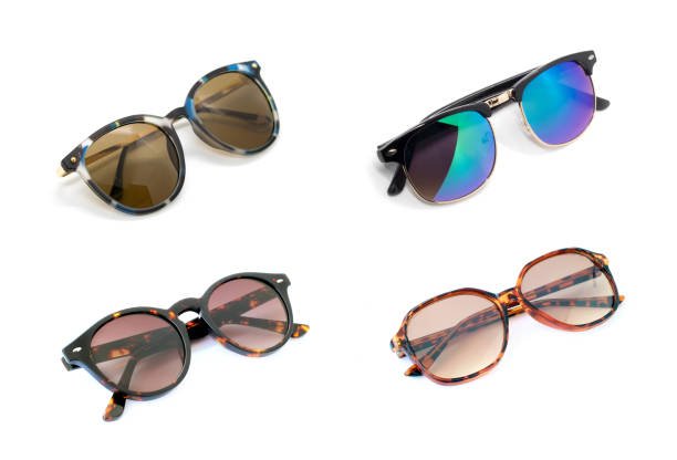istock Group of beautiful sunglasses isolated on white background 864030044