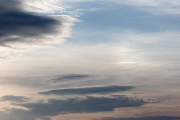 istock Close view of some colorful clouds at sunset 864037782