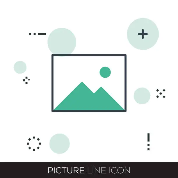 Vector illustration of PICTURE LINE ICON