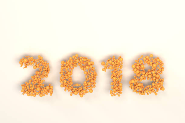 istock 2018 number from orange balls on white background 864106876