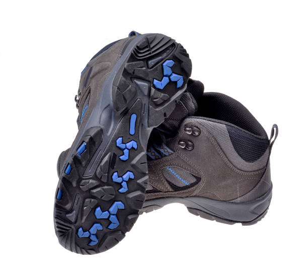 Men's hiking shoes on an isolated