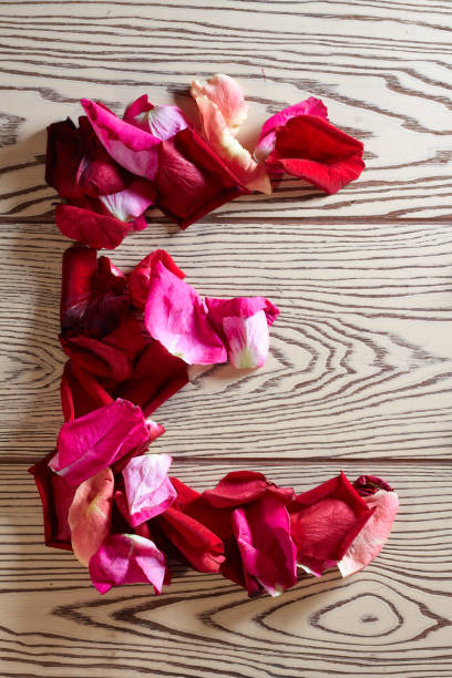 istock of rose petals alphabet 864129248