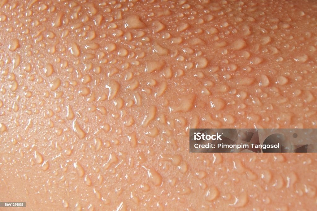 Sudor y la piel humana - Foto de stock de Sudor libre de derechos