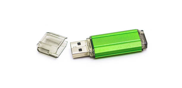 pen drive usb no fundo branco - computer bug flash - fotografias e filmes do acervo