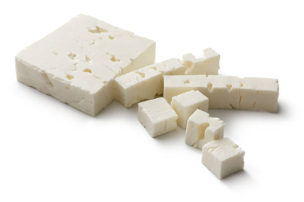 istock Cheese: Feta Cheese Isolated on White Background 864138158