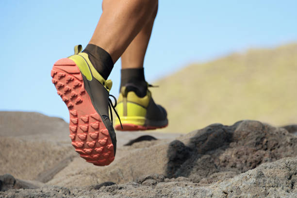 istock Athlete trail running in the mountains 864154694