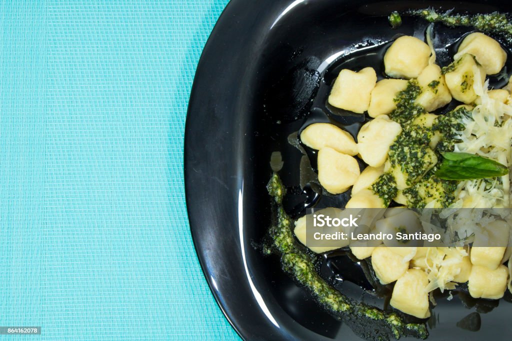 Homemade gnocchi Above Stock Photo