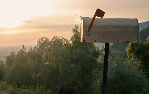 USA-style mailbox in Tuscan countryside