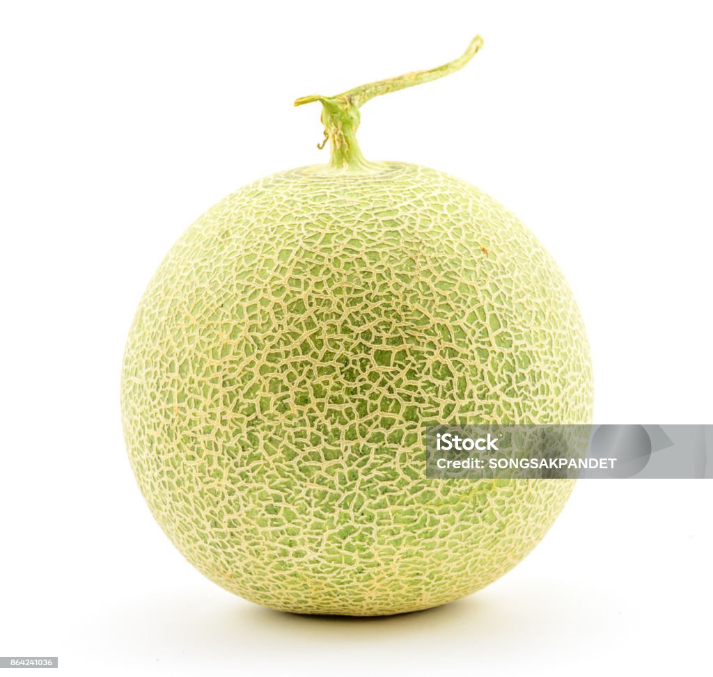 Melon on white background. Cantaloupe Stock Photo