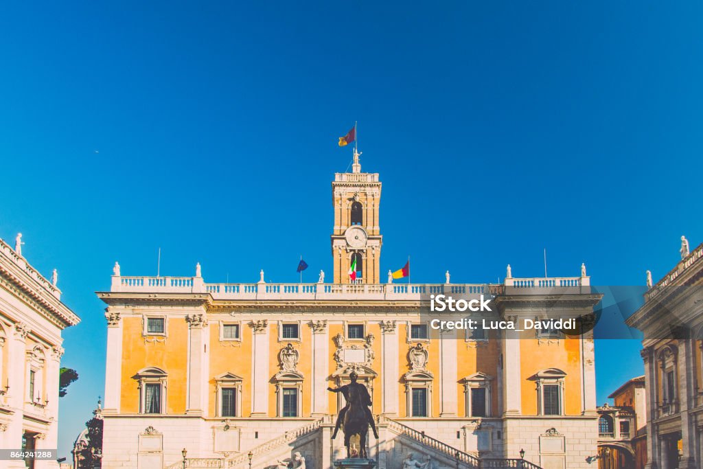 The Capitoline Hill Rome - Italy, Museum, Piazza del Campidoglio, Europe, Italy Ancient Stock Photo