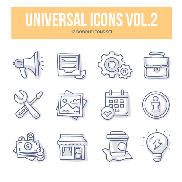 Universal Doodle Icons vol.2 - ilustração de arte vetorial