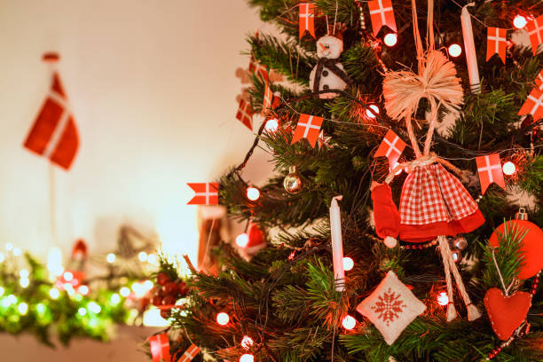 istock Danish Christmas Decoration and Flag 864241670