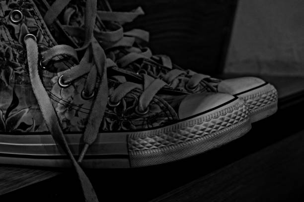 istock Artistic black and white image of rugged shoes 864241764