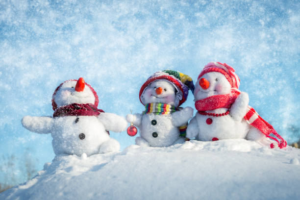 istock Happy snowman family 864246138