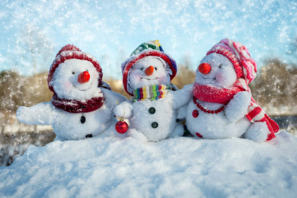 istock Happy snowman family 864246406