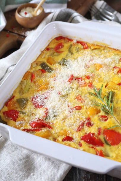 istock Vegetable clafoutis with red bell pepper and zucchini 864247174