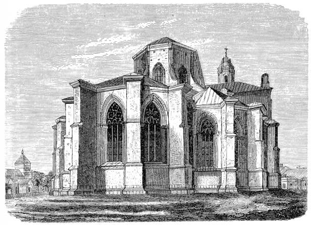 уппсалаский собор - rose window window church cathedral stock illustrations