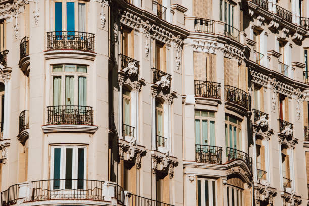 istock Beautiful block of apartments 864252098