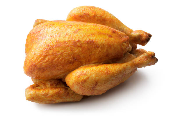 istock Poultry: Roast Chicken Isolated on White Background 864255414