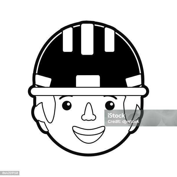 Working Man Vector Illustratio Stock Illustration - Download Image Now - Adult, Adults Only, Architectural Column