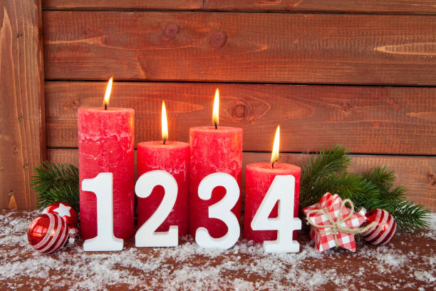istock Christmas decorations with candles 864260760