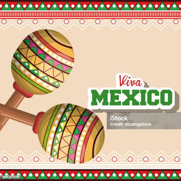 Icon Maracas Mexican Music Graphic Stock Illustration - Download Image Now - Arts Culture and Entertainment, Cactus, Chili Con Carne