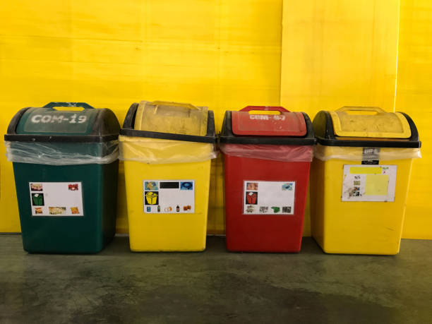 istock Colorful bin for garbage in the industrial. 864273864