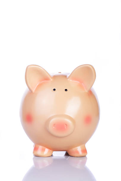 istock Pink piggy bank isolated on white 864278538