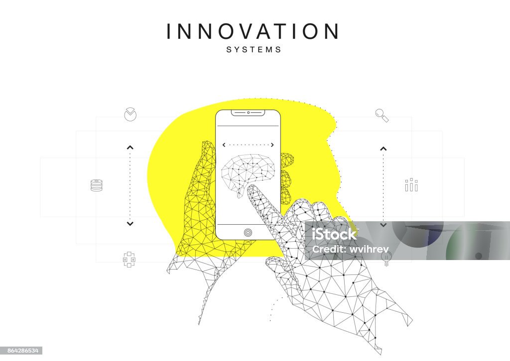 Trendy techniques systèmes d’Innovation - clipart vectoriel de A la mode libre de droits