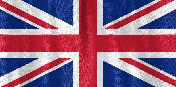 Photo of Great Britain flag fabric