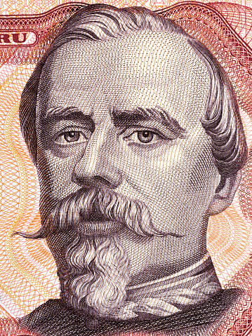 Francisco Bolognesi portrait from Peruvian money