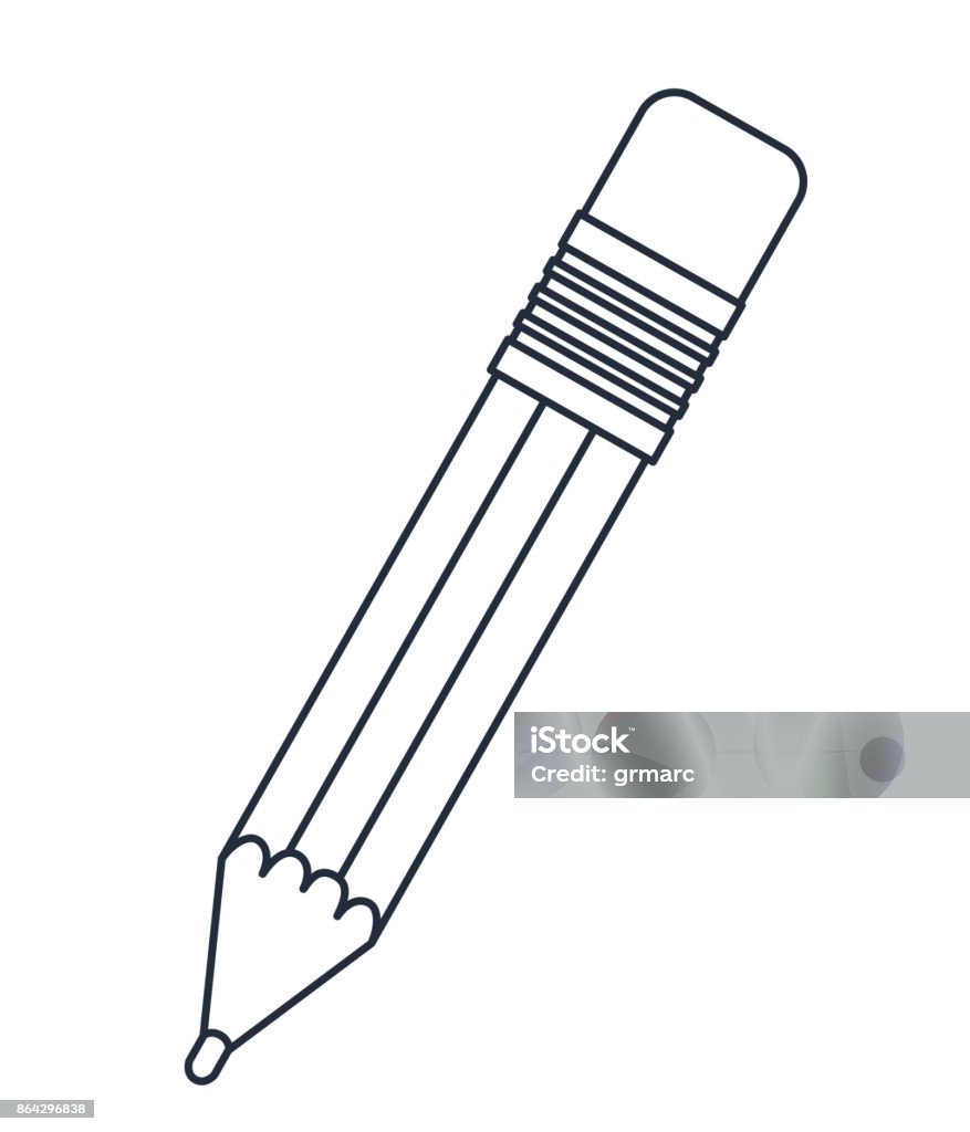 Pencil Flat Vector Illustration Isolated On A White Background Stock  Illustration - Download Image Now - iStock