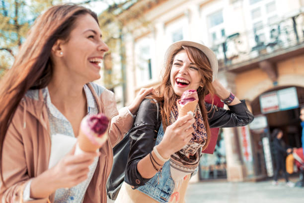 istock Friends having fun in the city 864309516